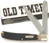 Old Timer 96OT Bearhead Trapper Folding Pocket Knife, 7.4in with 2 High Carbon SS Blades, Tweezers