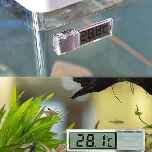 2Pcs LCD 3D Digital Electronic Temperature Measurement, Fish Tank Temp Meter, Aquarium Thermometer Accessories