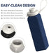 Silicone Collapsible Water Bottles, 610ml Portable Foldable Leakproof for Travel Camping Hiking Cycling Yoga