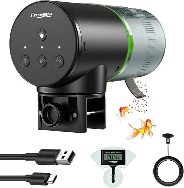FREESEA Automatic Fish Feeder for Aquarium, Vacation Food Dispenser with Timer for Betta Tank