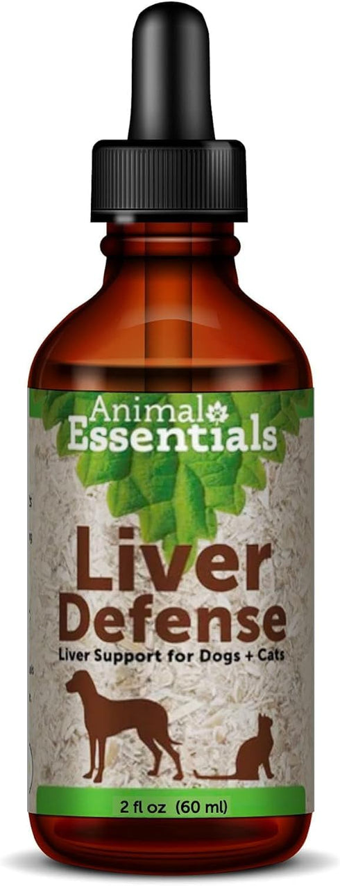 Animal Essentials Liver Defense for Dogs & Cats, Liquid Supplement for Liver Support, 2 Fl Oz
