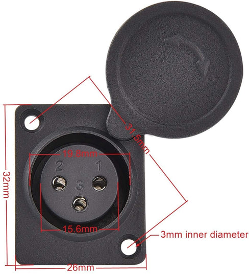 MX500, MX650, SX500 GT750, I1000, M750, X-600, ST1000 3 XLR Charging Port Socket for Razor Razor Crazy Cart McGrath