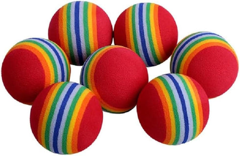 Bepets 12PCS Foam Balls for Cats, Colorful Rainbow Cat Toy Sponge Balls Soft
