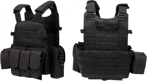 Tactical Vest Survival Vest, Adjustable Outdoor Safety Protection Hunting Vest for Tactical Cosplay