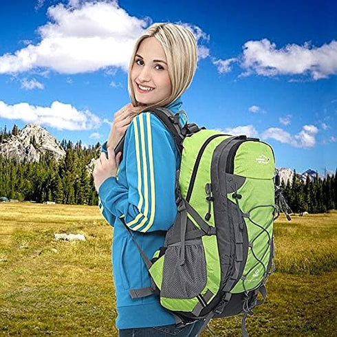 INOXTO Lightweight Hiking Backpack - 35L/40L Daypack with Waterproof Rain Cover for Travel Camping Outdoor
