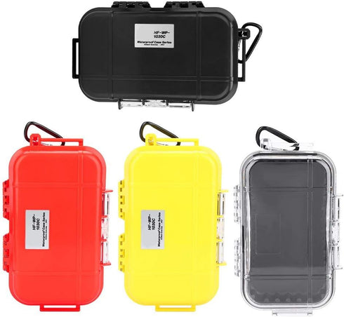 Plastic Waterproof Shockproof Box, Outdoor Airtight Survival Case Storage Container, Floating Hard Shell (Transparent)