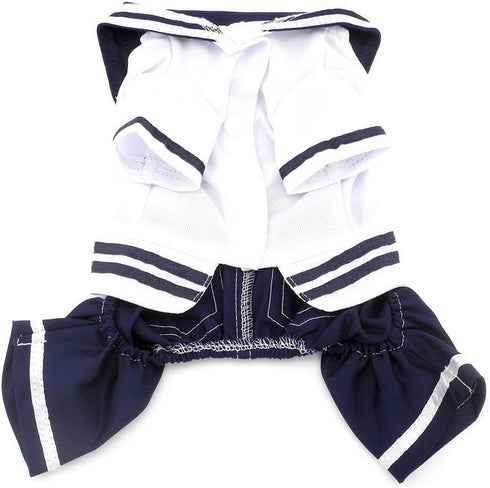 SELMAI Navy Seaman Captain Costume for Four Legged Dogs, Chihuahua Clothes XXL, Small Dog Cat Puppy Pet