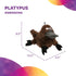 Large Brown Platypus Dog Toy - Silent Squeak Plush with Chew Guard Technology