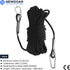 NewDoar Climbing Rope 8(5/16in), 10mm (3/8in), High Strength Accessory Cord with 2 Steel Hooks for Outdoor Rescue