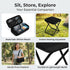 ZLverdeza Backpack 2-in-1 260LBS Foldable Stool, Portable Camping Stool with Sling Bag, Capacity Lightweight Aluminum