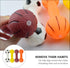 4Pcs Vinyl Barbell Dog Molar Chew Toy for Pet Dogs