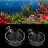 Senzeal 2PCS Shrimp Feeding Dish, Glass Aquarium Fish Tank Reptiles Round Feeder Bowl with Suction Cup