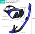 JRing Set 180 Swimming, Snorkeling Gear for Adults, Snorkel Mask with Degree Tempered Glass Anti Fog Goggles Scuba Dry