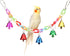 Hypeety Hamster Parrot Hanging Ladder Bridge Cage Swing, Acrylic Chew Perch with Metal Bell