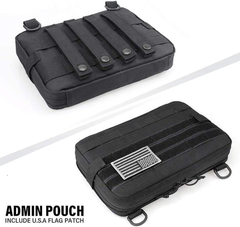 1000D WYNEX Tactical Admin Molle Pouch, Medical EDC EMT Utility Bag Shell Design Attachment Pouches Nylon Hiking Belt