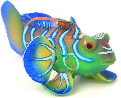 Exquisite Simulation Fish Landscaping Decoration for Aquarium, Adds Life to Fish Tank (Green Blue)