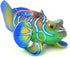 Exquisite Simulation Fish Landscaping Decoration for Aquarium, Adds Life to Fish Tank (Green Blue)