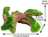Aquarium Decor: Fish Tank Cave & Branch with Moss, Resin Hideout for Axolotl, Frog, Turtle, Gecko, Snake, 2PC