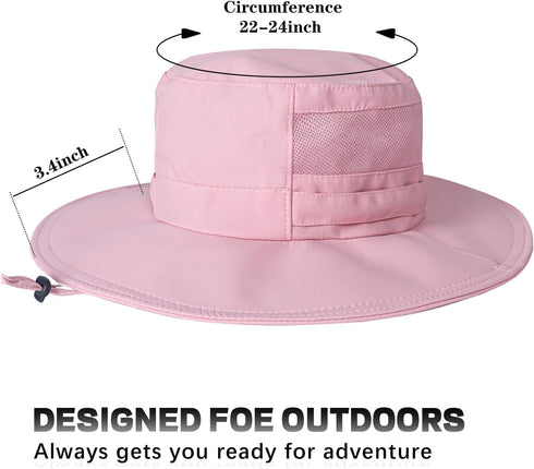 Sun Hat for Men/Women, Waterproof Wide Brim Fishing Hat, UPF 50+ Foldable Boonie Hat for Hiking Garden Safari Beach
