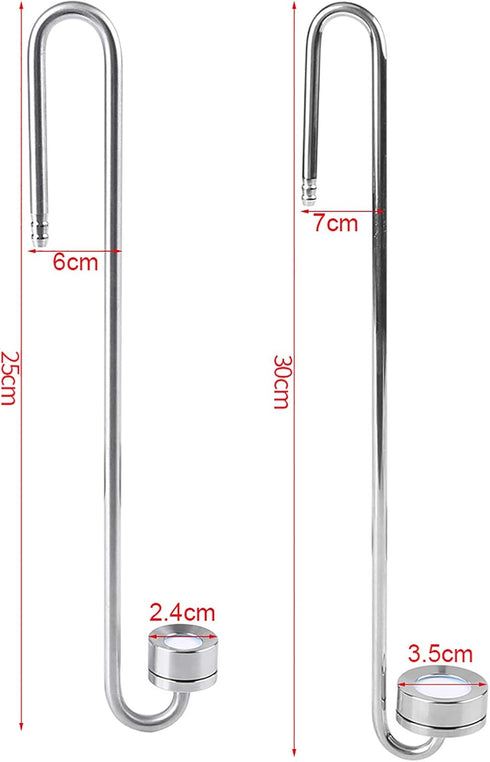 Co2 Diffuser, Stainless Steel Carbon Dioxide Diffuser for Fish Tank Supplies, Aquarium Equipment (L 300mm)