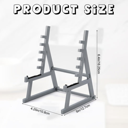 Squat Rack Pen Holder, Squat Rack Office Decor Mini Barbell Rack Pen Holder Desktop Squat Rack Pen Holder with Weights & Barbells for Office Gym Decorations for Fitness Weightlifting Lovers