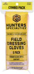 Hunters Specialties Field Dressing Gloves Combo Pack - 6 Pairs Short Latex Gloves & 6 Pairs Shoulder-Length Poly Gloves