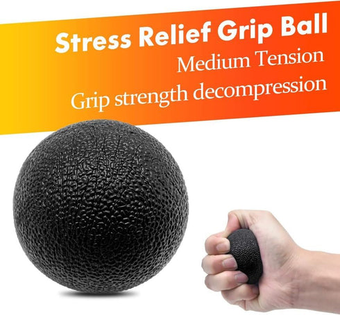 Grip Strength Trainer 7 Pack, Adjustable Finger Stretcher Resistance Bands, Hand Gripper Strength Ring & Stress Ball