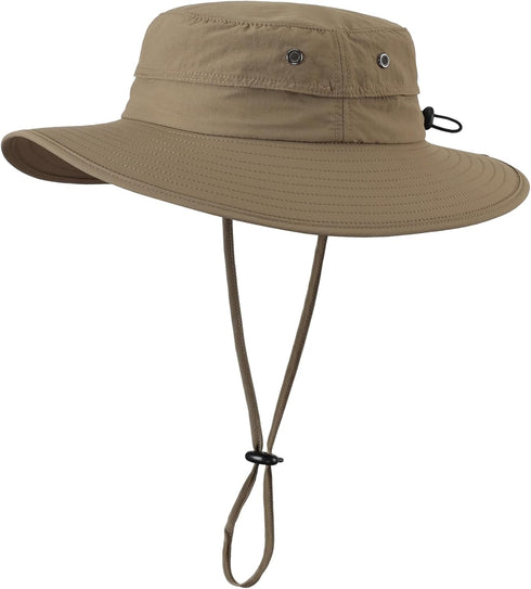 Home Prefer UPF50+ Mens Sun Hat, Wide Brim Fishing Hat for Sun Protection, Bucket Hat for Beach Gardening
