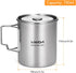 LIXADA 750ml Stainless Steel Camping Cup Pot with Foldable Handles and Lid