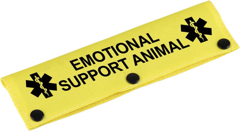Therapy Service Dog Leash Sleeve, Emotional Support Animal Dog Leash Wrap with Alert Hanging ID Patch Tag