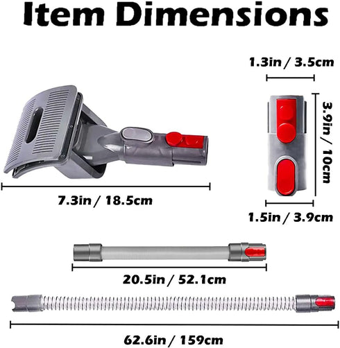 Goodsby Pet Grooming Kit Brush Attachment for Dog Cat Hair Shedding, Compatible with Dyson V7 V8 V10 V11 V12 V15 Animal