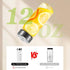 6 Pack Lid(12 Plastic Juice Bottles with Caps - Wide Mouth Resuable Clear Plastic Water Bottles