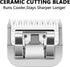 Detachable Ceramic Pet Clipper Blades - Size-10 Blade Compatible with Most Andis, Oster, Wahl A5 Clippers