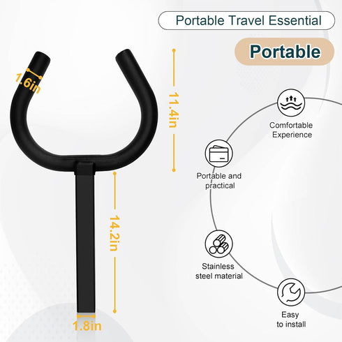 gjkldcvb 2'' Hitch Toilet Seat with Soft cushion, Portable Restroom Trailer, Heavy Duty Powder Coated Carbon Steel