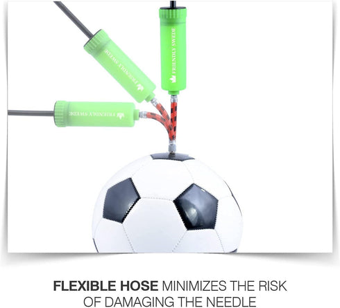 The Friendly Swede Ball Pump for Sports Balls - Hand Air Pump with Needles and Nozzles, Multipack