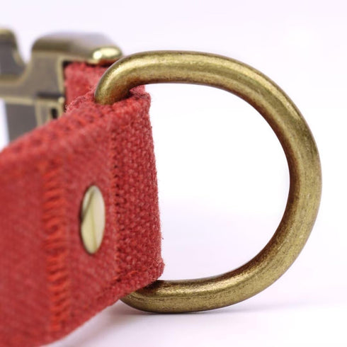 PET ARTIST Dog Collars for Small Dogs, Heavy Duty with Quick Release Metal Buckle, Soft Padded Red, S