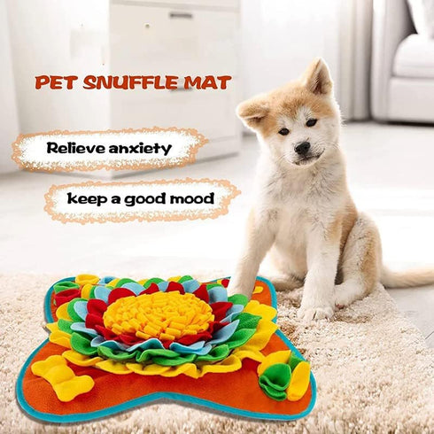 Tesitehi 25"x 25" Snuffle Mat for Dogs, Activity Feeding Mat for Small and Medium Pets, Interactive Feed Game