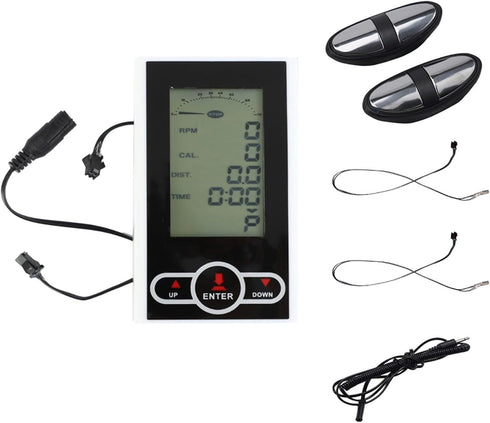 Exercise Bike Speedometer Monitor Display Computer for Fitness Equipment Stationary Bike Elliptical Trainer with Heart