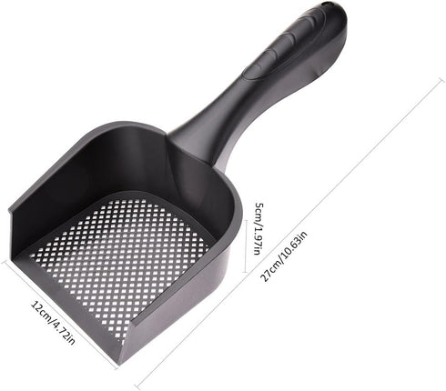 wonderfulwu Cat Litter Scoop with Handle, Small Hole Reptile Litter Cleaner