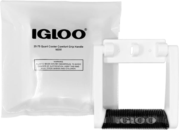 Igloo Premium Comfort Rubber Grip Swing-Up Handle - 25-75 Qt Coolers, White