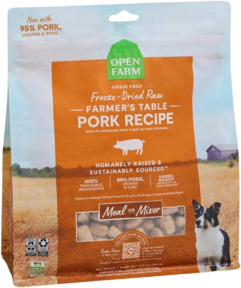 Open Farm, Freeze Dried Raw Dog Food, Morsels with 95% Meat, Organs
