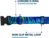 Buckle-Down Plastic Clip Collar - Medium Tie Dye Green/Blue/Purple - 1" Wide - Fits 11-17" Neck
