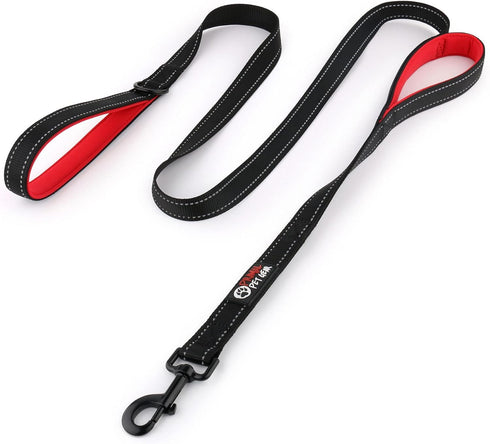 Dog Leash 6ft Long, Traffic Padded Two Handle, Heavy Duty Reflective Lead for Large or Medium Dogs