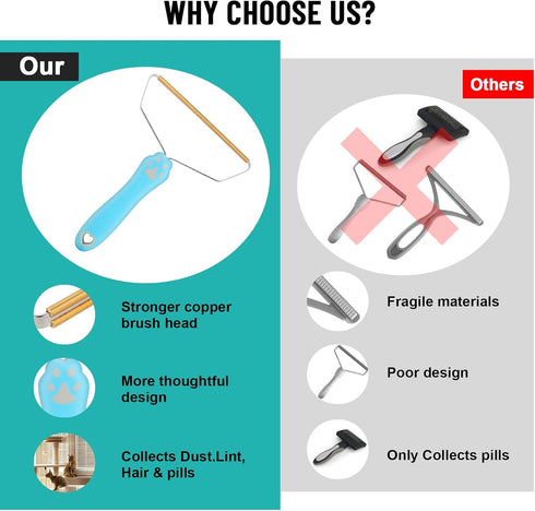Pet Hair Remover Tool, Unique Carpet Scraper & Fur Remover for Couch, Furniture, Carpet, Floor Mats & Rugs