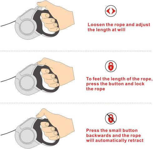 Idepet Heavy Duty Retractable Dog Leash, 26ft Leash for Small and Medium Dogs, Anti-Chewing Steel Chain Design