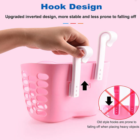 Kids Bike Basket, Adjustable Straps Bicycle Front Basket for Boys Girls, Strong Load Handlebar Basket for Outdoor
