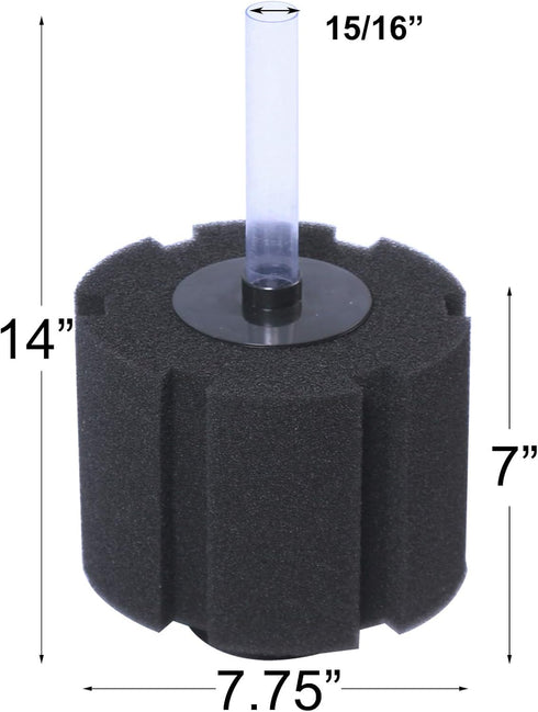 220Gal) AQUANEAT Aquarium X Large Bio Sponge Filter Breeding Fry Fish Tank (XX Large up
