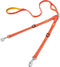 HOWGO Double Dog Leash, No Tangle Dual Dog Leash, Adjustable Dual Padded Handles, Orange, Multiple Leash for 2 Dogs