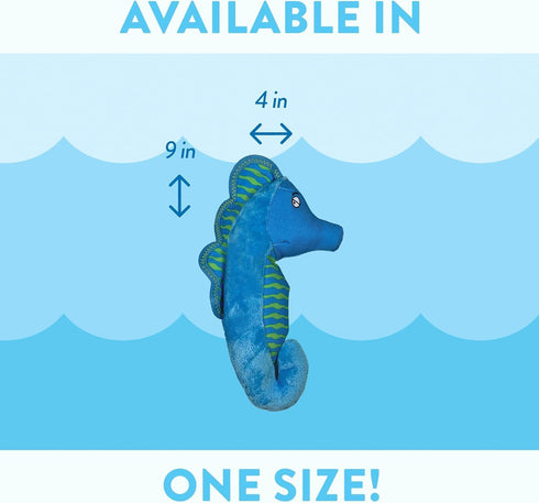 100% Spunky Pup Clean Earth Recycled Seahorse Dog Toy | Made from Recycled Water Bottles | Eco-Friendly | Squeaker |