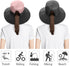 IYEBRAO 2 Pack Women's Ponytail Sun Hat, UV Protection Foldable Wide Brim Beach Cap